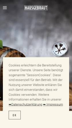 Vorschau der mobilen Webseite www.hausgebraut.de, Vereinigung der Haus- und Hobbybrauer in Deutschland e.V.
