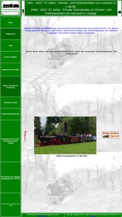 Vorschau der mobilen Webseite www.parkeisenbahn-leipzig.de, Die Leipziger Parkeisenbahn am Auensee