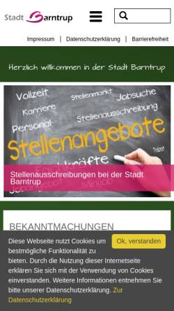 Vorschau der mobilen Webseite www.barntrup.de, Barntrup
