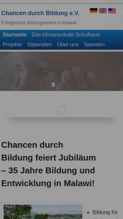 Vorschau der mobilen Webseite www.chancendurchbildung.de, Chancen durch Bildung e.V.