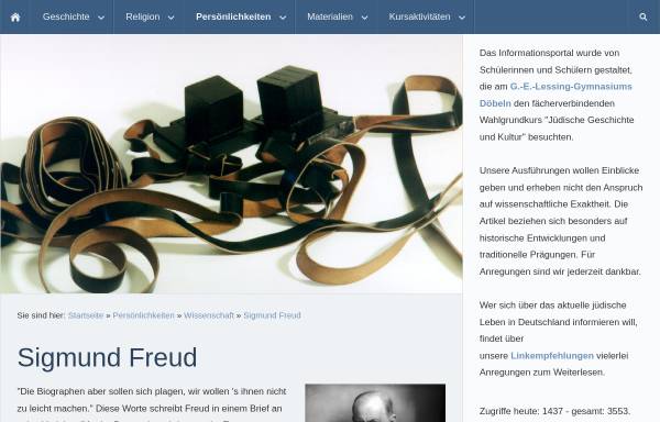 Vorschau von www.judentum-projekt.de, Sigmund Freud - Projekt 