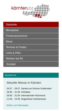 Vorschau der mobilen Webseite www.kaernten.bz, Kärnten.bz