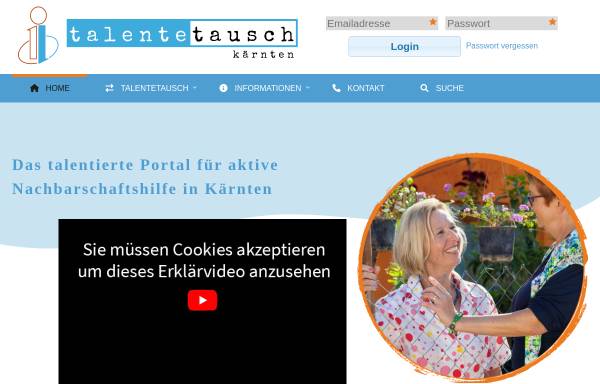 Vorschau von www.talentetausch.at, Talentetauschkreis Kärnten