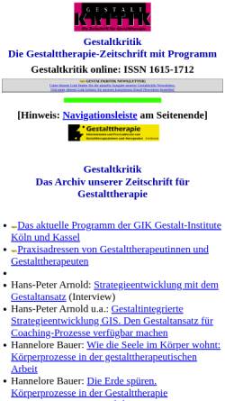 Vorschau der mobilen Webseite www.gestalt.de, Gestaltkritik - Zeitschrift für Gestalttherapie