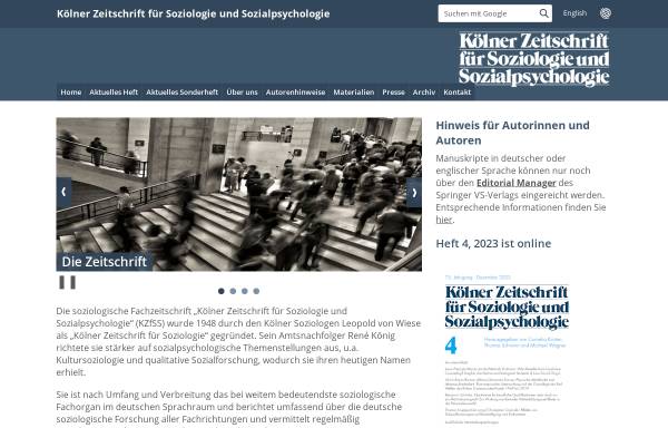 Kölner Zeitschrift für Soziologie (KZfSS)