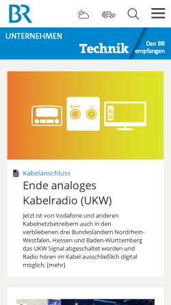 Vorschau der mobilen Webseite www.br.de, Bayerischer Rundfunk - Technik