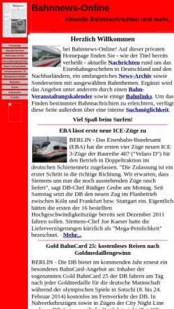 Vorschau der mobilen Webseite www.bahnnews.info, Bahnnews Online