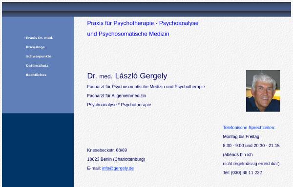 Vorschau von www.gergely.de, Dr. med. László Gergely