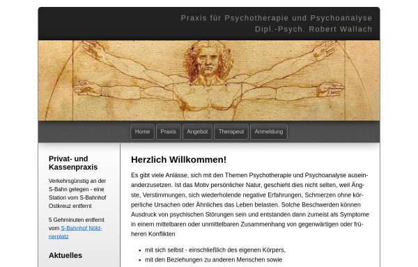 Vorschau von www.robert-wallach.de, Praxis für Psychotherapie und Psychoanalyse Robert Wallach