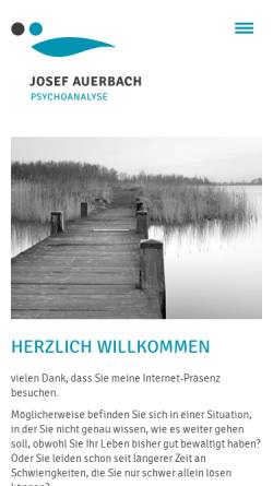 Vorschau der mobilen Webseite www.individualpsychologie.info, Psychoanalyse und Tiefenpsychologisch fundierte Psychotherapie - Josef Auerbach