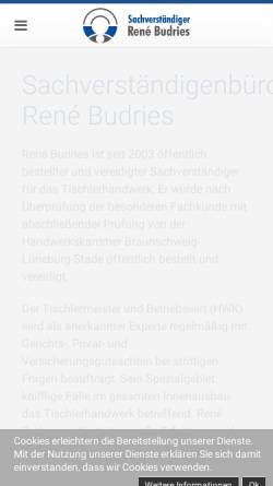 Vorschau der mobilen Webseite gutachter.budries.de, Budries, René