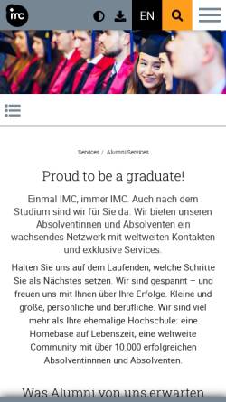 Vorschau der mobilen Webseite alumni.fh-krems.ac.at, Alumni Club