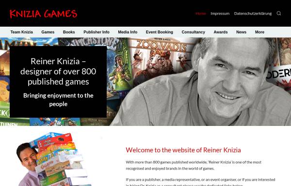 Vorschau von www.knizia.de, Knizia-Spiele