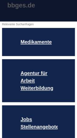 Vorschau der mobilen Webseite bbges.de, Giftnotruf Berlin