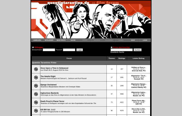 Vorschau von www.quentintarantino.de, Quentin Tarantino-Film-Forum