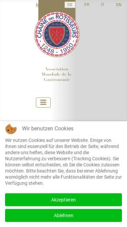Vorschau der mobilen Webseite www.chaine-suisse.ch, Chaîne des Rôtisseurs Bailliage de Suisse