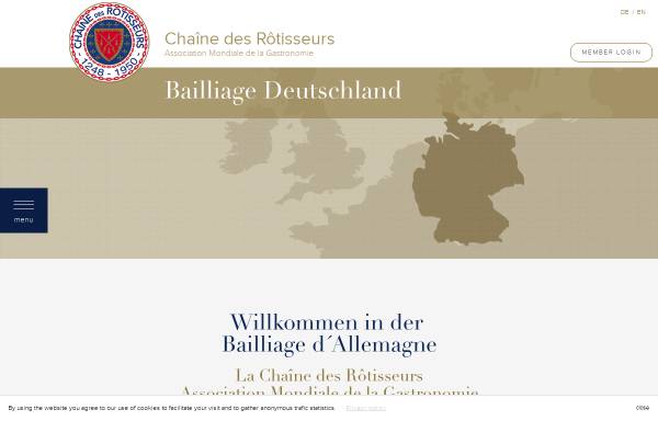 Vorschau von www.chaine.de, Confrérie de la Chaîne des Rôtisseurs Bailliage National d´Allemagne