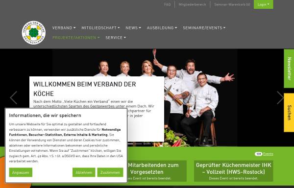 Vorschau von www.vkd.com, Verband der Köche Deutschlands