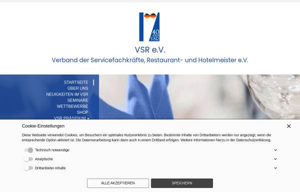 Vorschau von www.vsr-online.de, VSR, Verband der Serviermeister, Restaurant- und Hotelfachkräfte e.V.