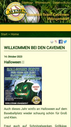Vorschau der mobilen Webseite btcavemen.de, Villingendorf Cavemen