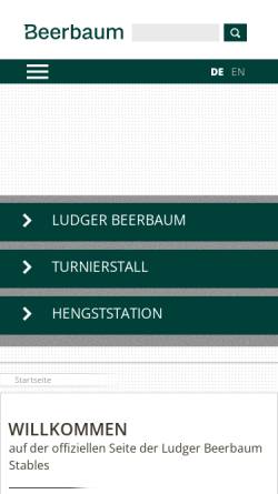 Vorschau der mobilen Webseite www.ludger-beerbaum.de, Ludger Beerbaum