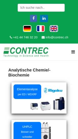 Vorschau der mobilen Webseite www.contrec.ch, Contrec AG