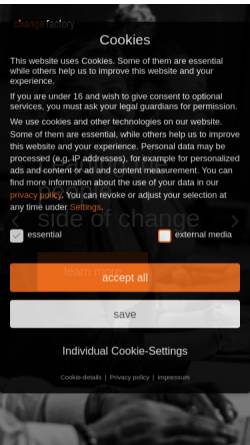Vorschau der mobilen Webseite www.change-factory.de, Change Factory - Dr. Stefan Fries
