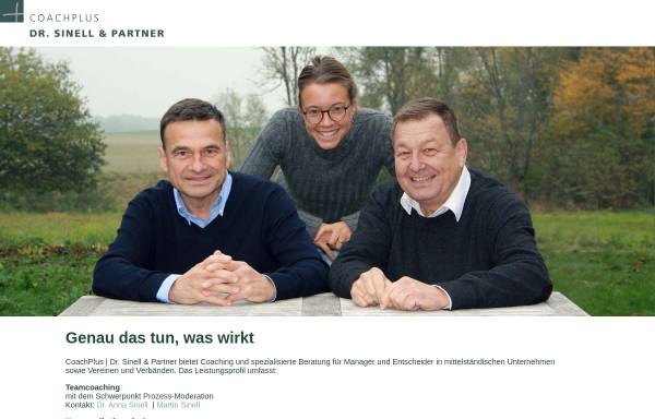 Vorschau von www.coachplus.de, CoachPlus Unternehmensberatung Sinell & Partner