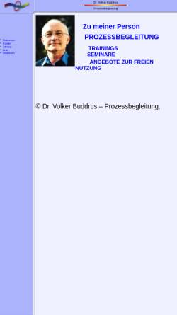 Vorschau der mobilen Webseite www.prozessbegleitung.com, Dr. Volker Buddrus - Prozessbegleitung