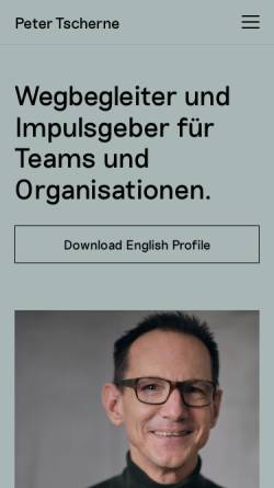 Vorschau der mobilen Webseite www.peter-tscherne.de, Peter Tscherne - Kommunikationsmanagement und Beratung