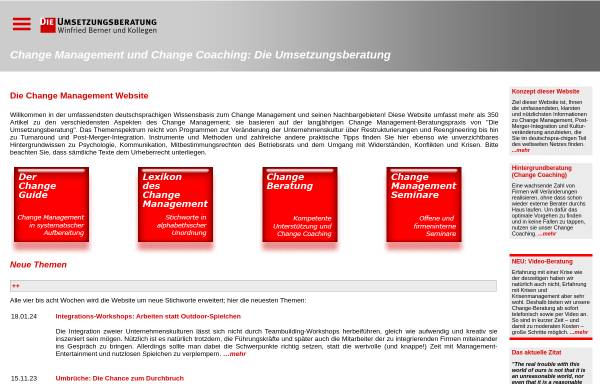 Vorschau von www.umsetzungsberatung.de, Die Umsetzungsberatung - Winfried Berner + Kollegen