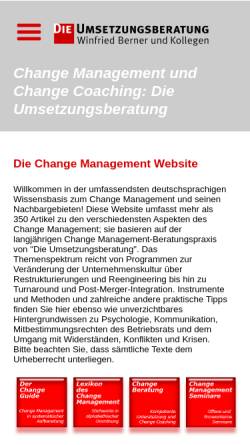 Vorschau der mobilen Webseite www.umsetzungsberatung.de, Die Umsetzungsberatung - Winfried Berner + Kollegen