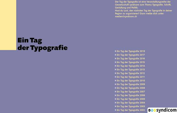 Vorschau von www.typo-online.ch, Ein Tag der Typografie