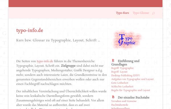 Vorschau von www.typo-info.de, Typo Graphie