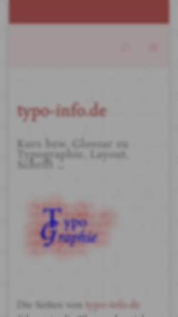 Vorschau der mobilen Webseite www.typo-info.de, Typo Graphie