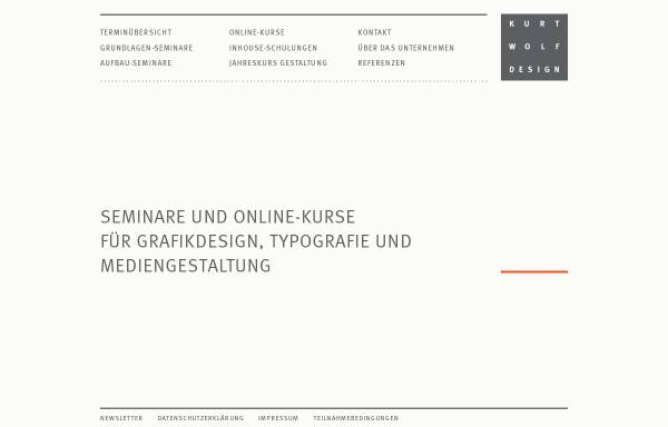 Vorschau von www.kurtwolfdesign.de, Typografie-Seminare