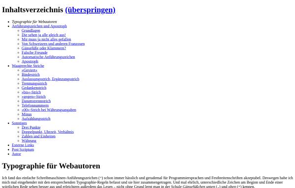 Vorschau von webdesign.crissov.de, Typographie für Webautoren