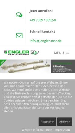 Vorschau der mobilen Webseite www.engler-msr.de, Engler Steuer- und Messtechnik, Inh. Jürgen Engler e.K.