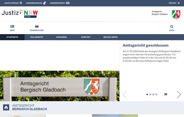 Vorschau von www.ag-bergischgladbach.nrw.de, Amtsgericht Bergisch Gladbach