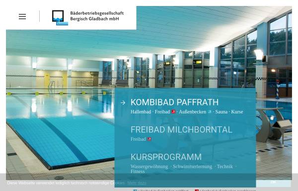 Vorschau von www.kombibad-paffrath.de, Kombibad Paffrath