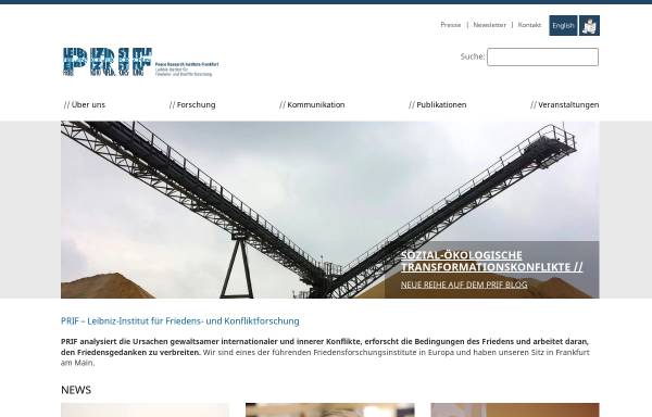Vorschau von www.hsfk.de, Hessische Stiftung Friedens- und Konfliktforschung (HSFK)