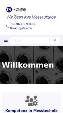 Vorschau der mobilen Webseite www.geitmann.de, Geitmann GmbH
