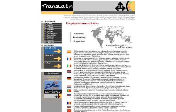 Vorschau von www.translatin.com, Translatin by Belgian Web-Refer Consulting Group