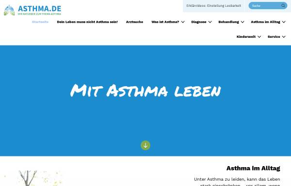 Vorschau von www.asthma.de, Asthma.de