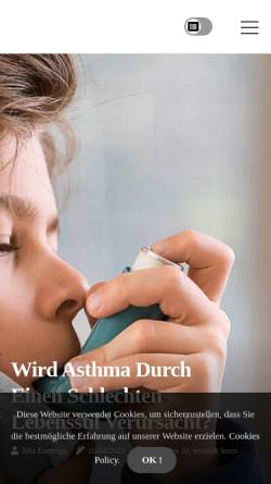 Vorschau der mobilen Webseite www.asthmafragen.net, Asthmafragen.net