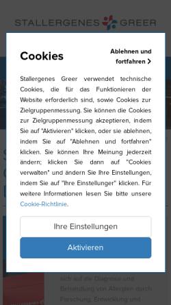 Vorschau der mobilen Webseite www.stallergenes.de, Stallergenes GmbH & Co. KG
