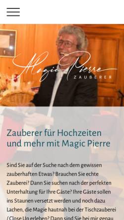 Vorschau der mobilen Webseite www.magic-pierre.ch, Magic Pierre