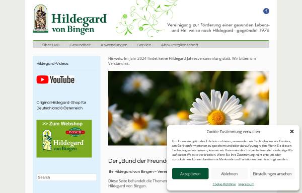 Vorschau von www.hildegardvonbingen.info, Bund der Freunde Hildegards e.V.