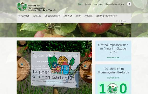 Vorschau von www.gartenbauvereine.de, Verband der Gartenbauvereine e.V.