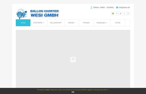 Vorschau von www.wesi.de, Ballon-Charter Wesi GmbH